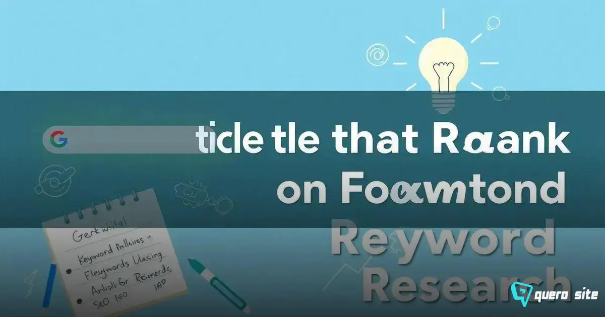 Pesquisa de palavras-chave: a base do sucesso